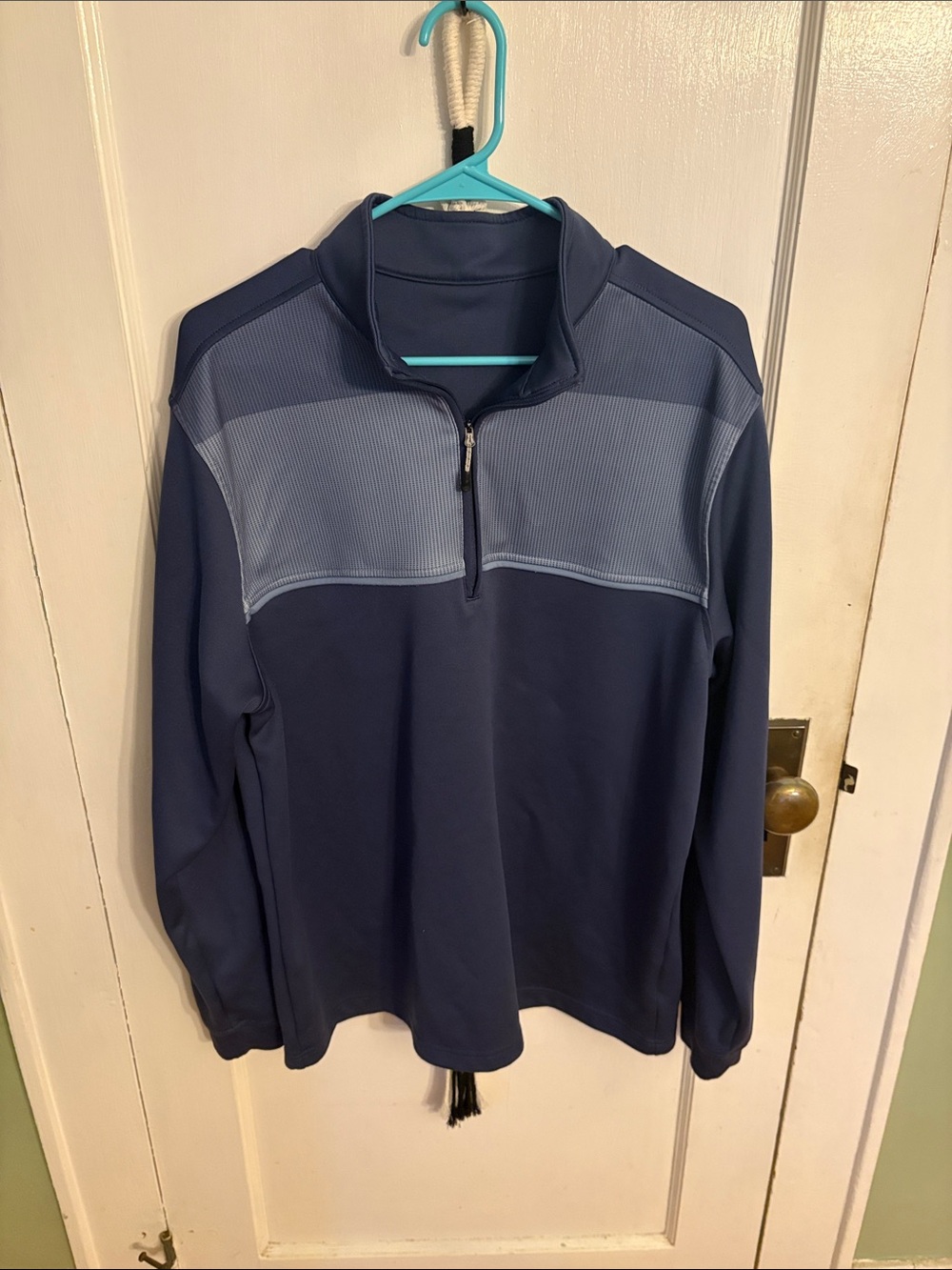 bolle quarter zip in blue.